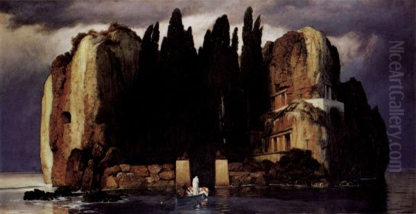 Die Toteninsel Oil Painting by Arnold Bocklin