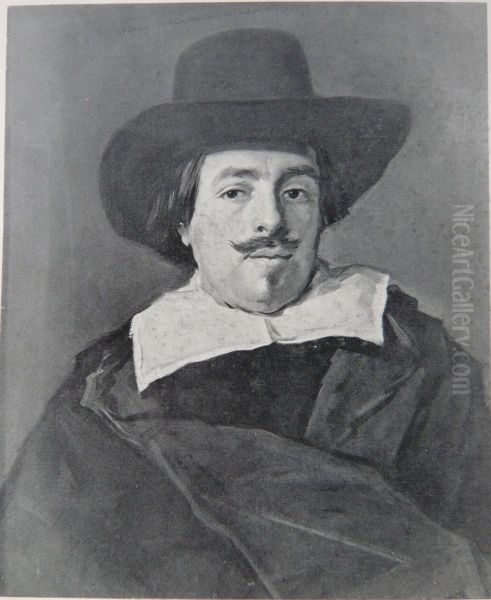 Portrait of a man facing forward Oil Painting by Frans Hals