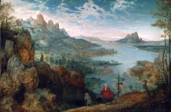Landscape with the Flight into Egypt Oil Painting by Pieter Brueghel the Elder