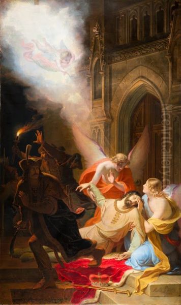 Murder of St. Wenceslas Oil Painting by Anton Petter