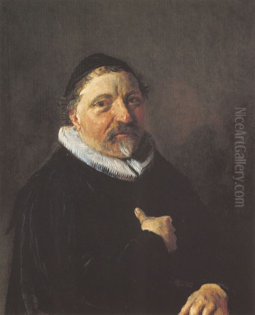 Portrait of Adrianus Tegularius (c. 1605-1654) Oil Painting by Frans Hals