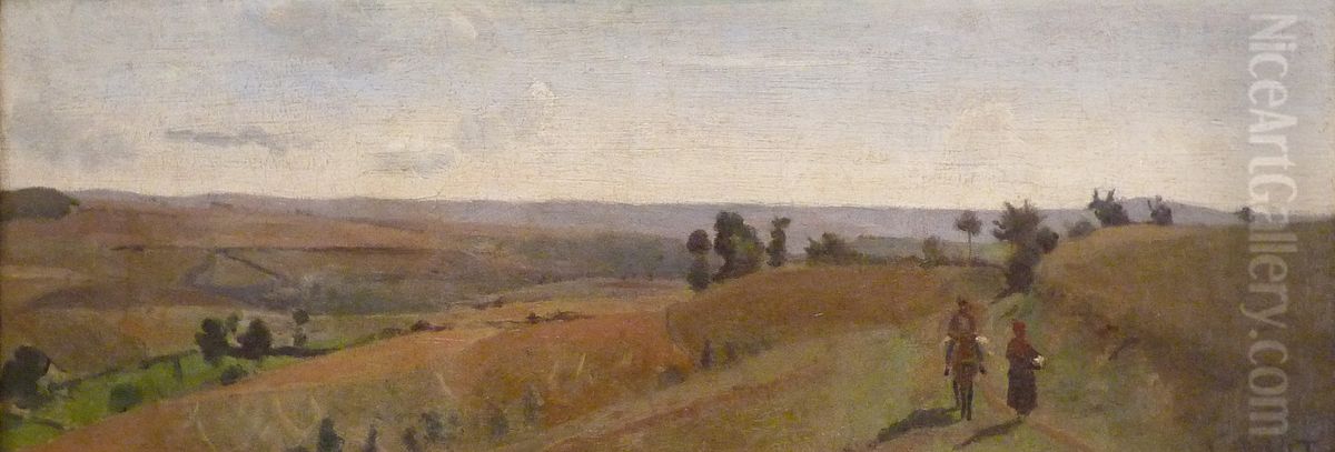 Paysage du Morvan Oil Painting by Jean-Baptiste Camille Corot
