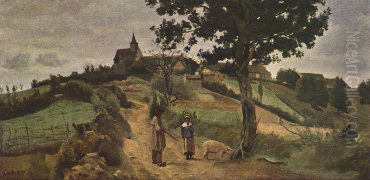 Saint-Andre-en-Morvan Oil Painting by Jean-Baptiste Camille Corot