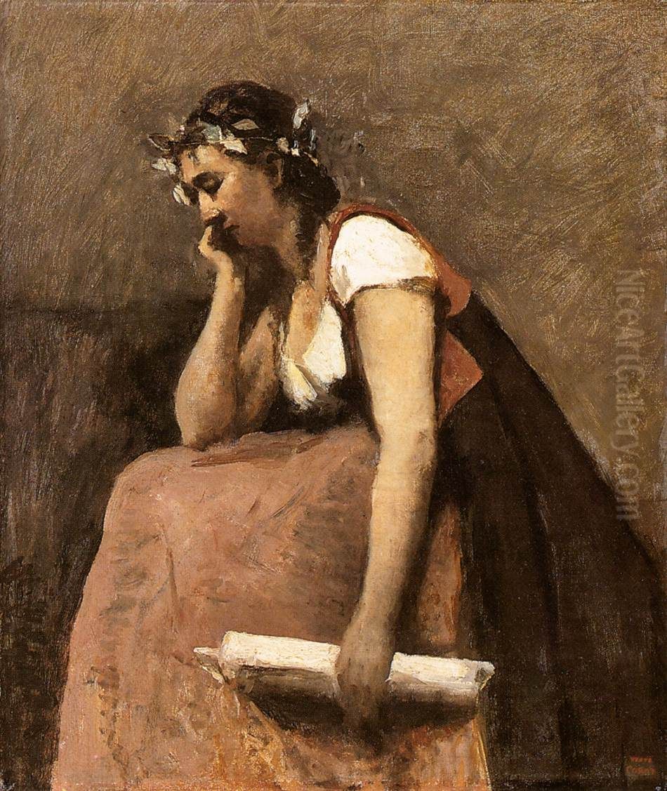Poetry' Oil Painting by Jean-Baptiste Camille Corot