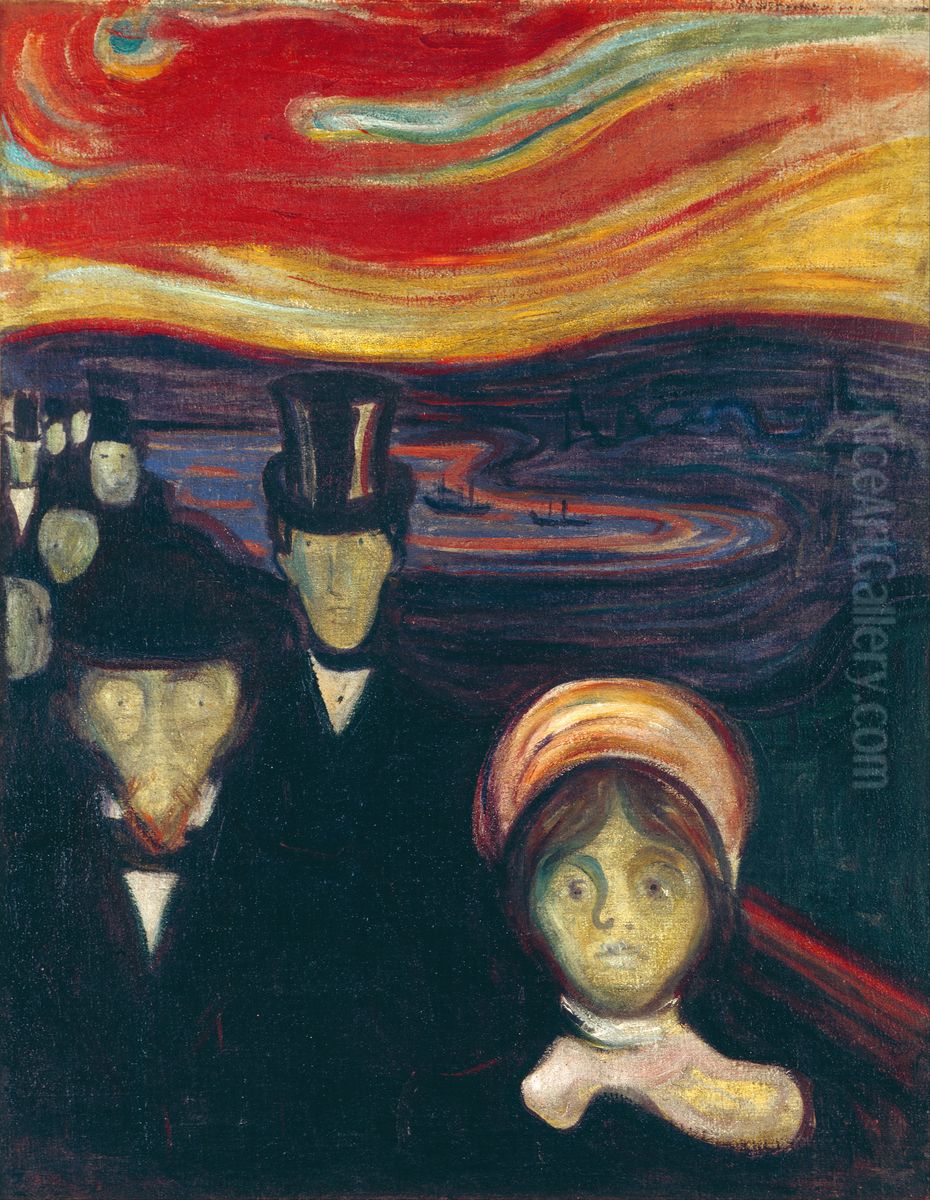 Ansiedad Oil Painting by Edvard Munch