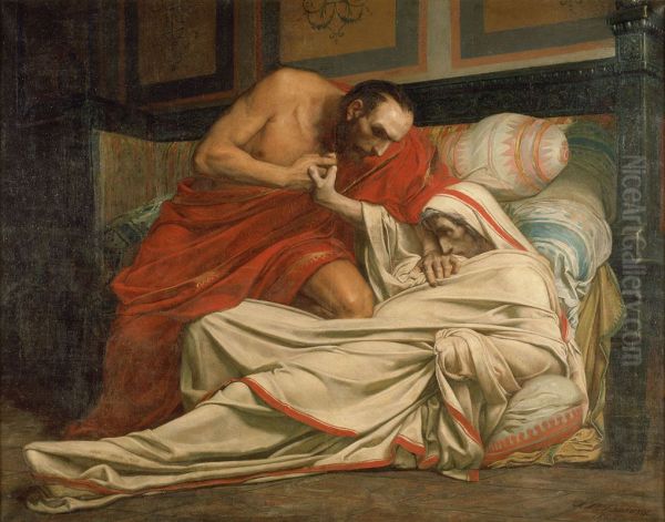 La Mort de Tibere Oil Painting by Jean-Paul Laurens