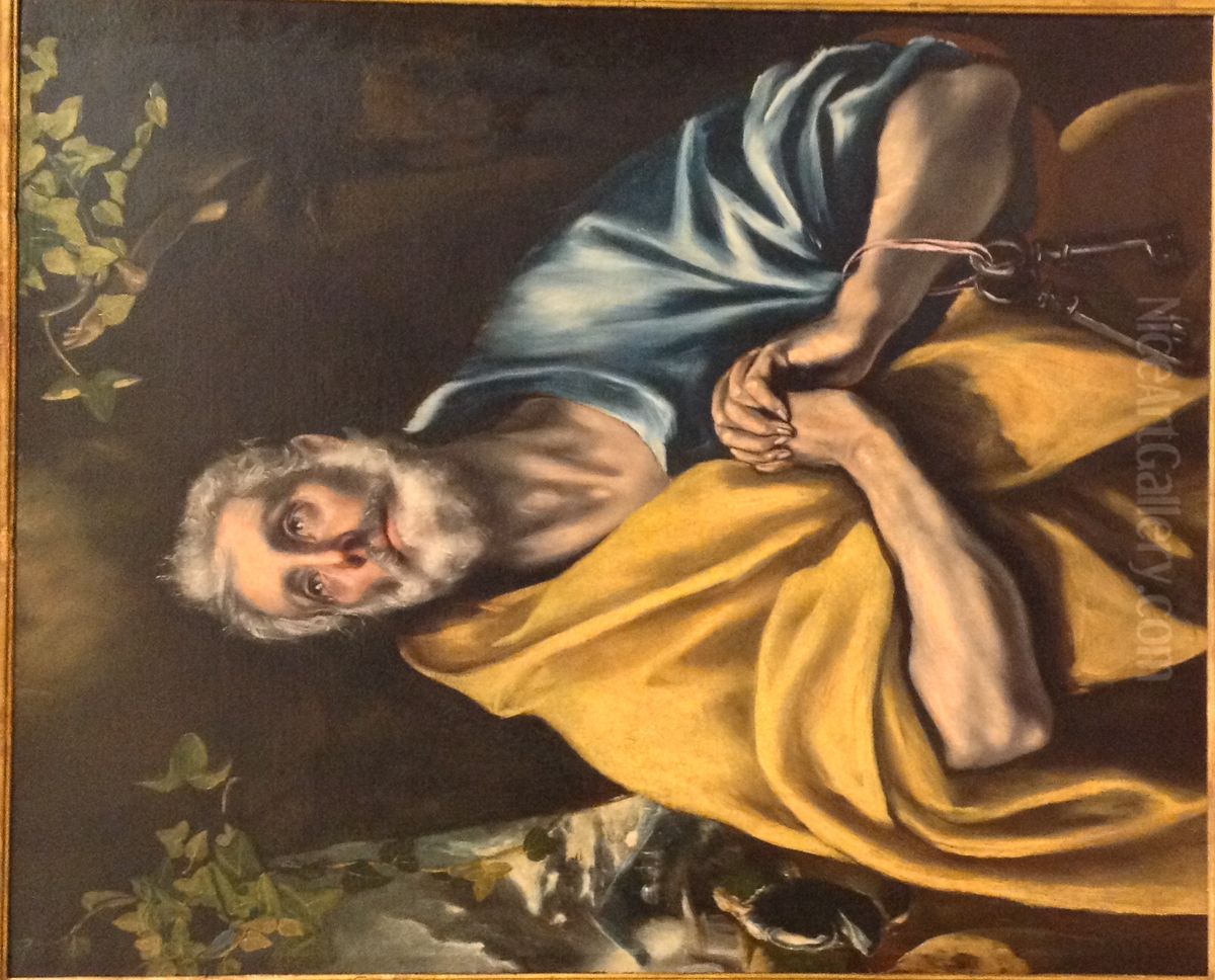 Las lagrimas de San Pedro Oil Painting by El Greco