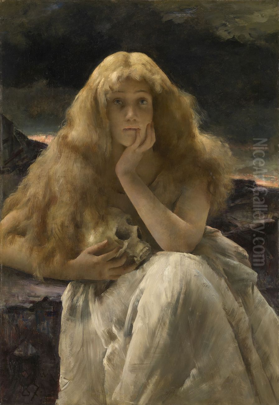 Mary-Magdalene Oil Painting by Alfred Stevens