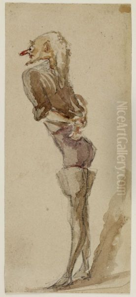 Homme en Grande Bottes Oil Painting by Prosper Merimee