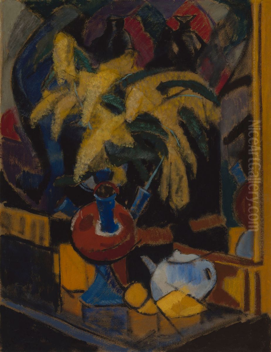 Mimosa Oil Painting by Alvar Cawen