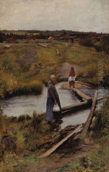 Genvagen Oil Painting by Pekka Halonen
