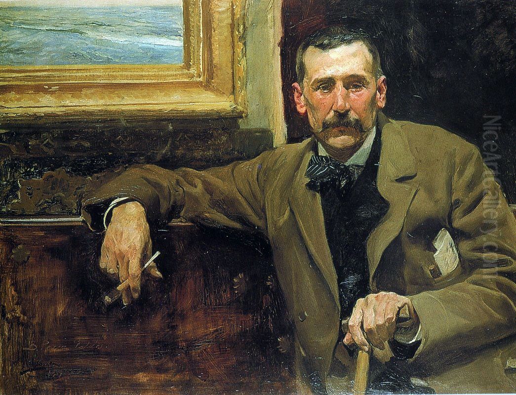 Benito Perez Galdos Oil Painting by Joaquin Sorolla
