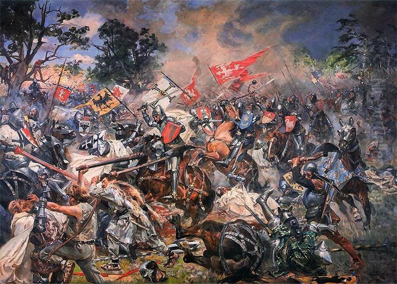 Grunwald Oil Painting by Wojciech Kossak