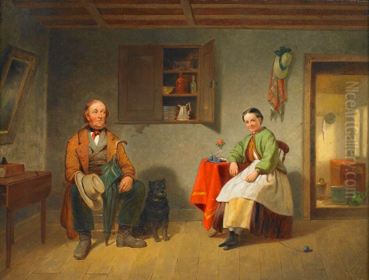 Barking Up the Wrong Tree Oil Painting by Francis William Edmonds