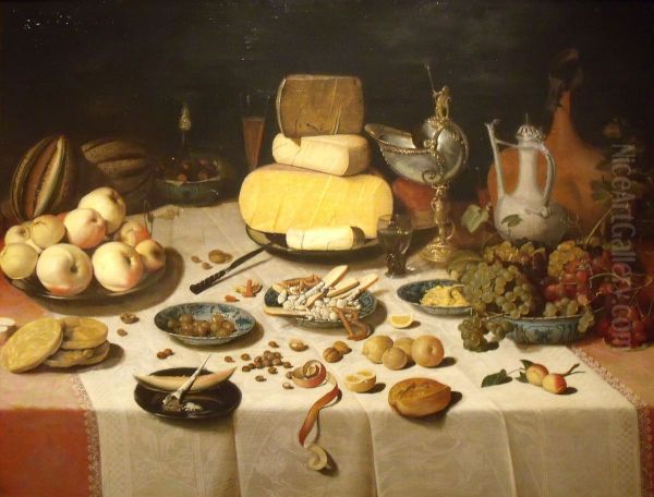 Banquet Piece Oil Painting by Floris van Dyck