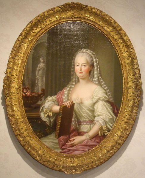 Madame de Pompadour as a Vestal Virgin Oil Painting by Francois-Hubert Drouais