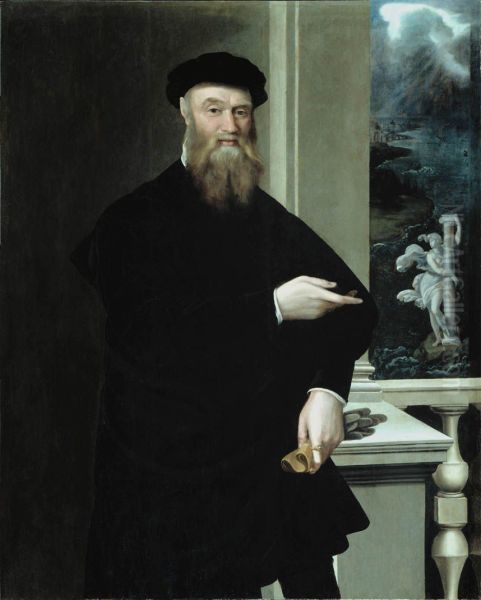 Portrait of Bindo Altoviti (1491-1557) Oil Painting by Jacopino del Conte