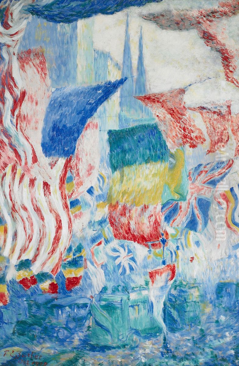 Flags Oil Painting by Theodore Earl Butler