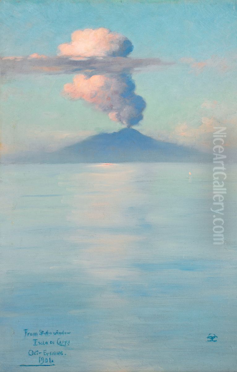 From Studio Window, Isola di Capri, October Evening Oil Painting by Charles Caryl Coleman