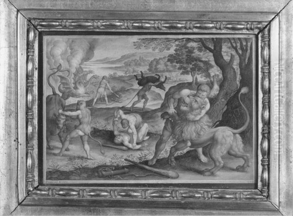 Herkues' Grossvater Oil Painting by Friedrich Brentel