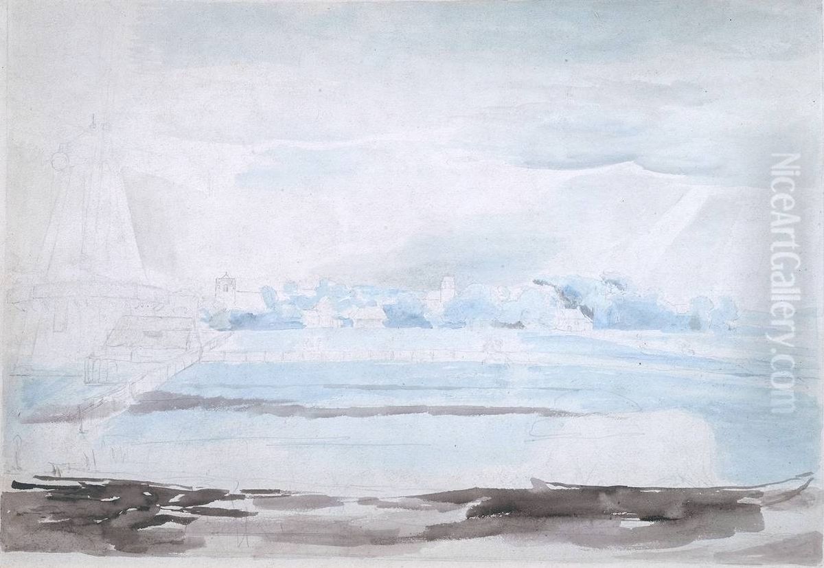 Landscape near Felpham Oil Painting by William Blake