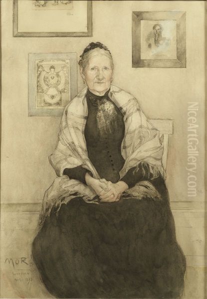 Mor Oil Painting by Carl Larsson