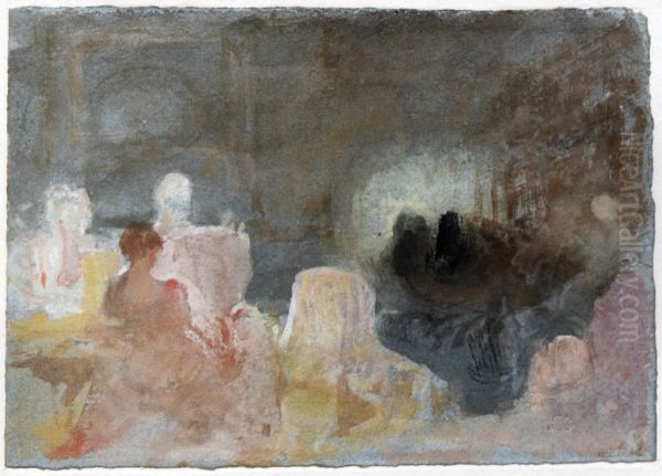 Fire-Light and Lamp-Light Oil Painting by J. M. W. Turner