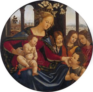 Madonna and Christ Child with Infant Saint John Baptist and Three Angels