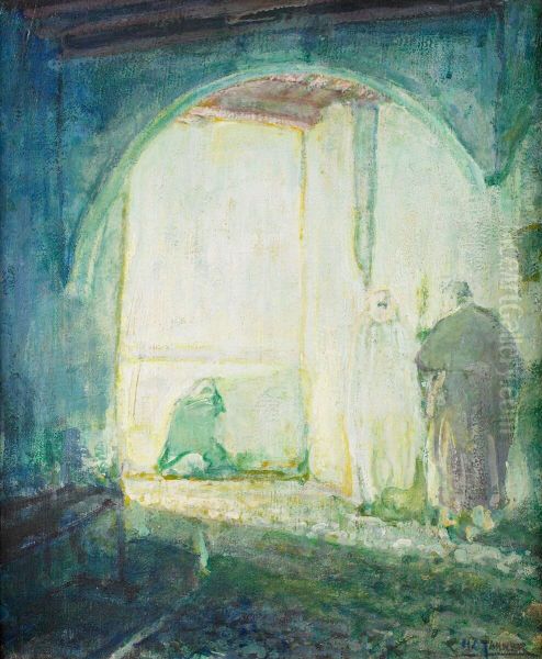 Moroccan Scene Oil Painting by Henry Ossawa Tanner