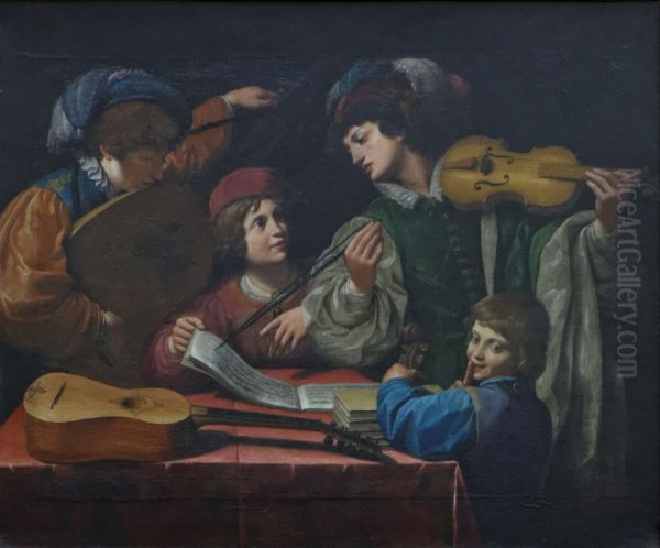 Concert Oil Painting by Leonello Spada