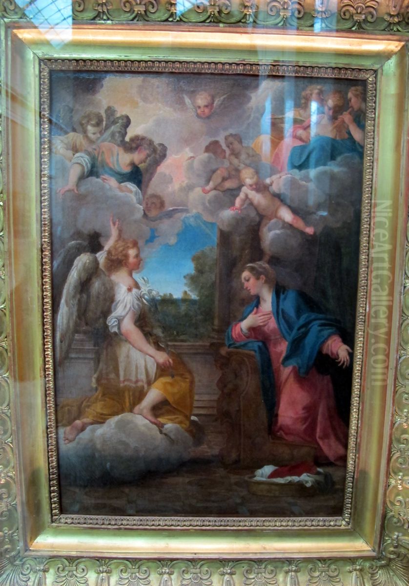 Annunciation Oil Painting by Agostino Carracci