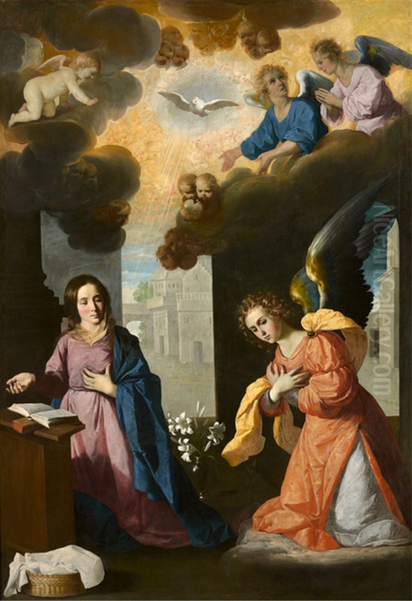 Annunciation Oil Painting by Francisco De Zurbaran