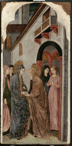 La Visitation Oil Painting by Giovanni Francesco Da Rimini