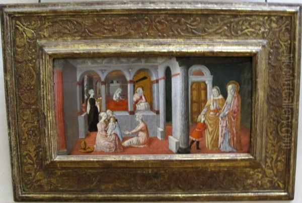 Nativity of the Theotokos Oil Painting by Matteo Di Giovanni