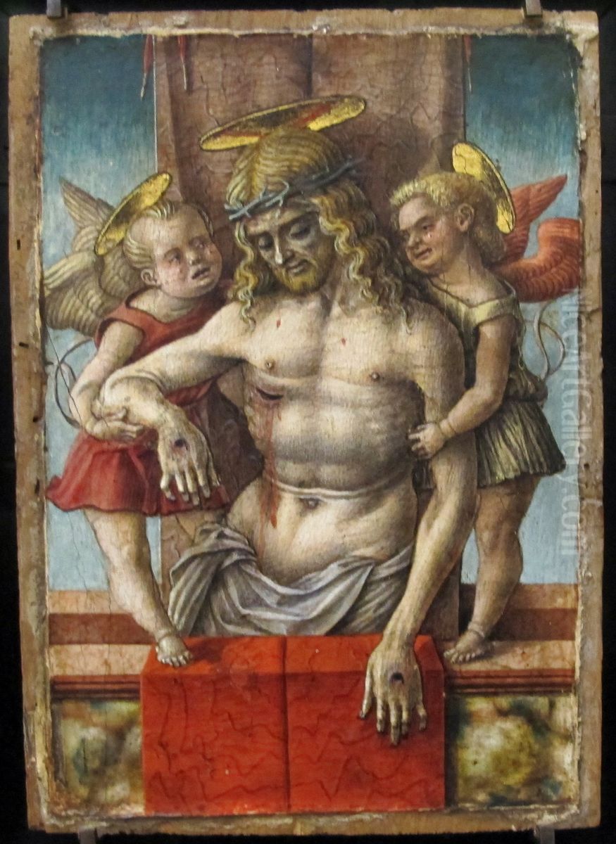 Man of sorrows Oil Painting by Carlo Crivelli