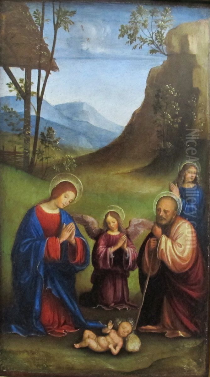 The Adoration of the Child Oil Painting by Francesco Francia