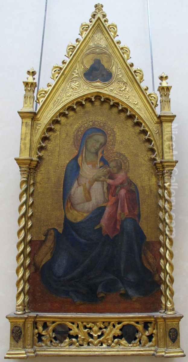 La Vierge d'Humilite allaitant l'Enfant Oil Painting by Lorenzo Monaco