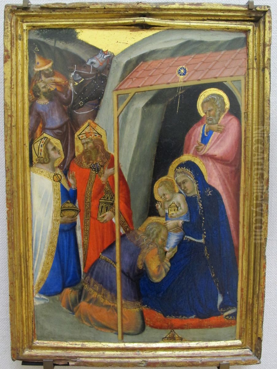 L' Adoration des Mages Oil Painting by Pietro Lorenzetti