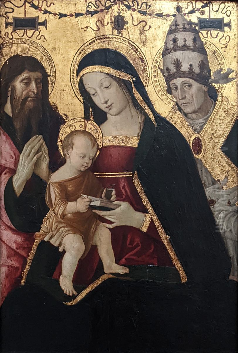 Madonna and Child with St. Jerome and St. Gregory the Great Oil Painting by Pinturicchio