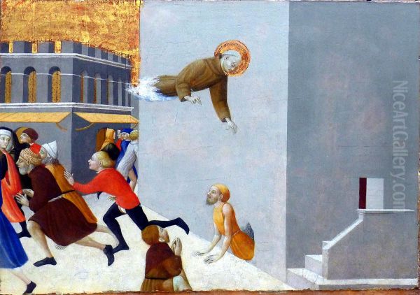 The Blessed Ranieri Frees the Poor from a Prison in Florence Oil Painting by Stefano di Giovanni