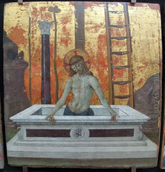 Le Christ mort au tombeau Oil Painting by Pietro Vannucci Perugino