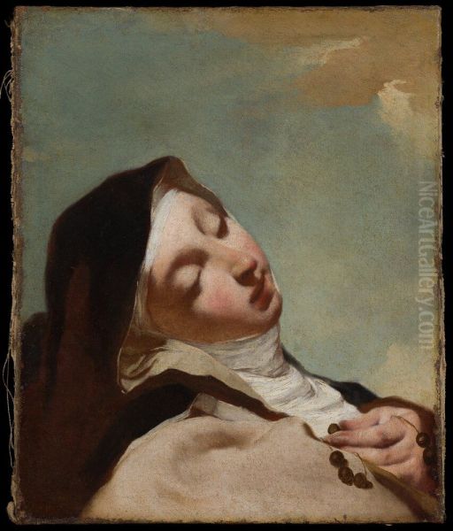 St Teresa in Ecstasy Oil Painting by Giovanni Battista Piazzetta
