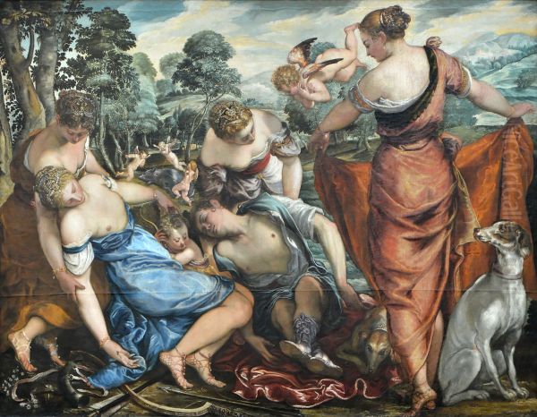 La Mort d'Adonis Oil Painting by unknown