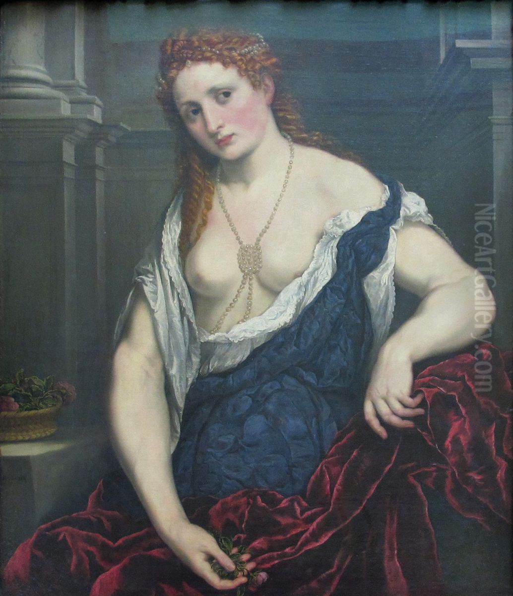 Flora Oil Painting by Paris Bordone