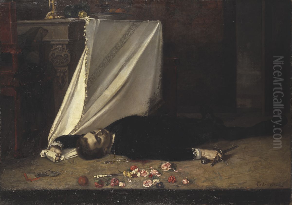 Epilog Oil Painting by Gustaf Cederstrom