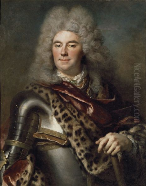 Faltmarskalken Erik Sparre (1665-1726) Oil Painting by Nicolas de Largilliere