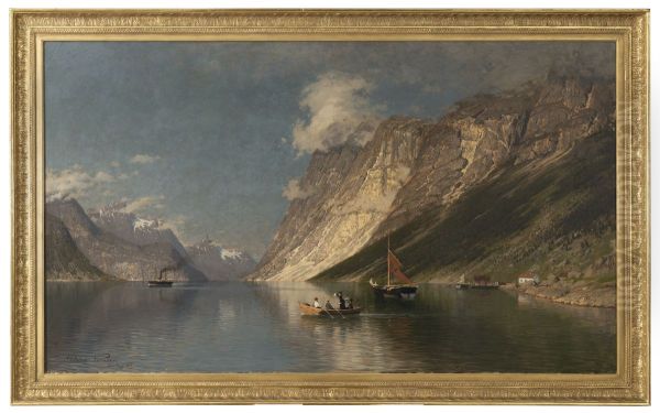 Romsdalsfjorden Oil Painting by Adelsteen Normann
