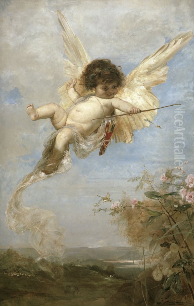 Amorin Oil Painting by Julius Johann Ferdinand Kronberg