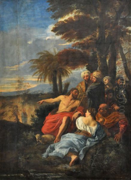 Saint Jean Baptiste prechant dans le desert Oil Painting by unknown