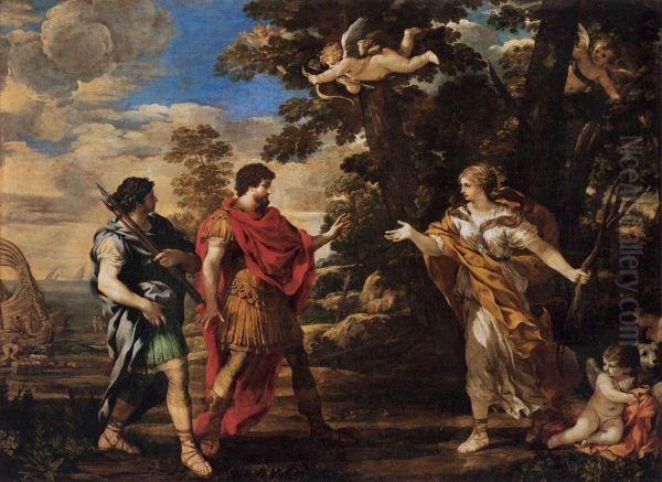Venus Appearing to Aenaes Oil Painting by Pietro da Cortona